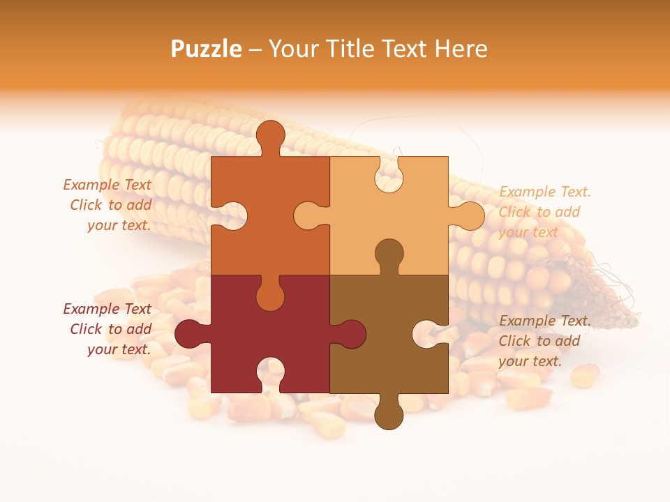 Golden Vegetable Corn PowerPoint Template