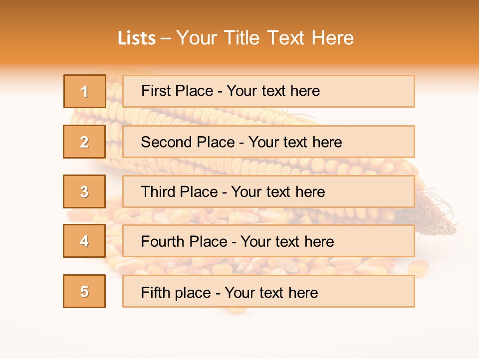 Golden Vegetable Corn PowerPoint Template