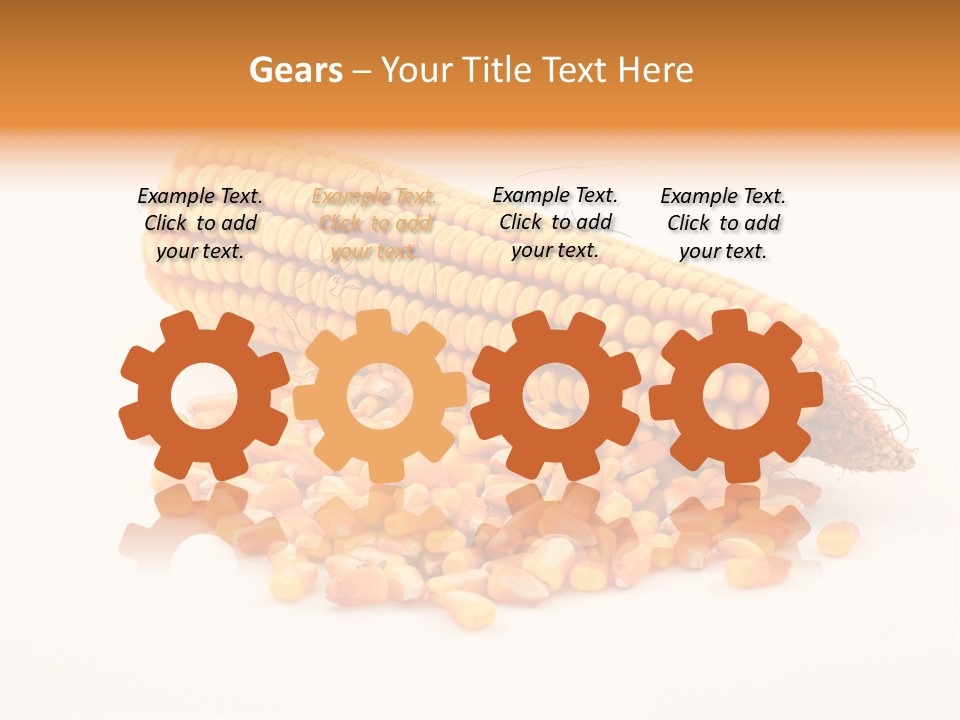 Golden Vegetable Corn PowerPoint Template