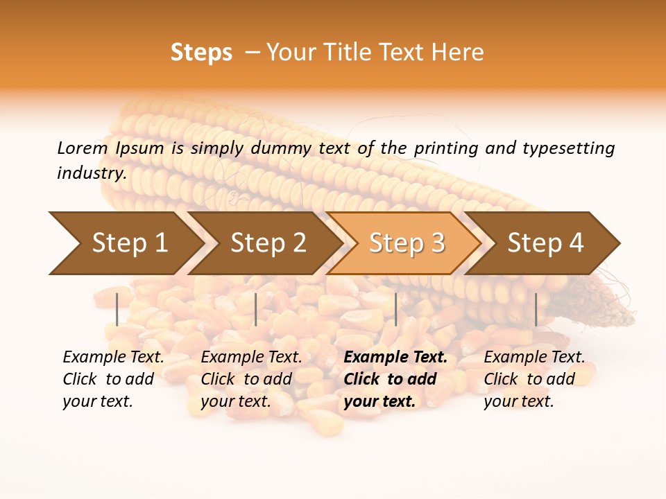 Golden Vegetable Corn PowerPoint Template