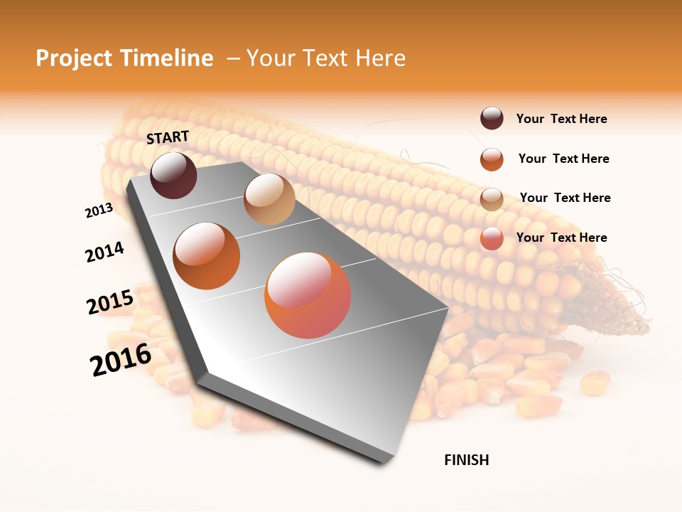 Golden Vegetable Corn PowerPoint Template
