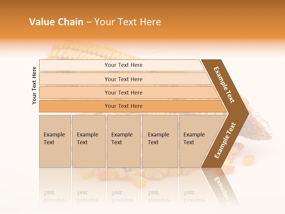 Golden Vegetable Corn PowerPoint Template