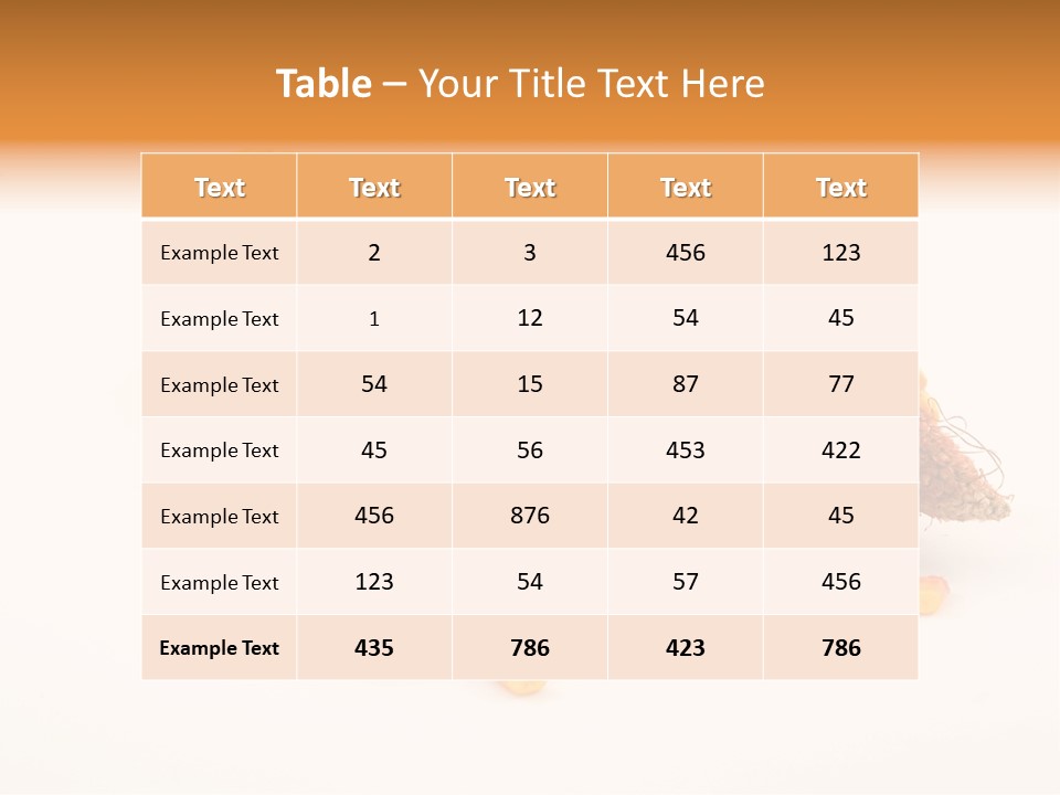 Golden Vegetable Corn PowerPoint Template