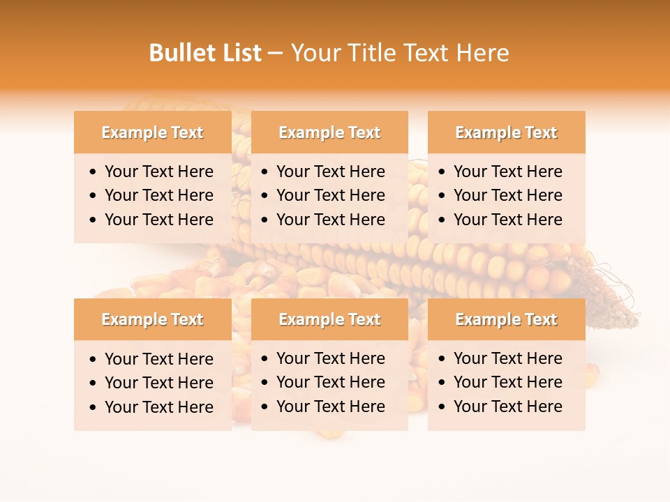 Golden Vegetable Corn PowerPoint Template