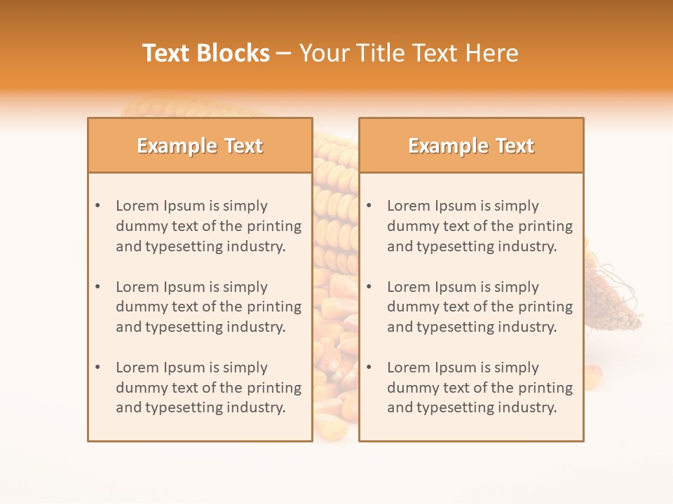 Golden Vegetable Corn PowerPoint Template