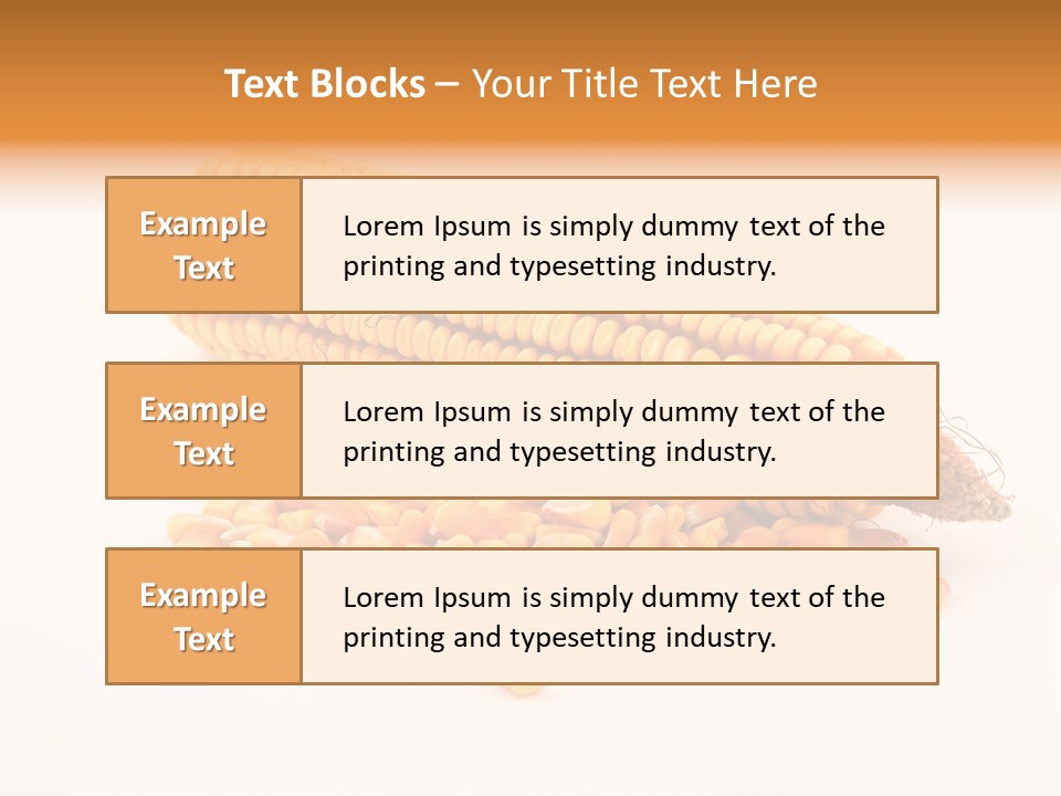 Golden Vegetable Corn PowerPoint Template