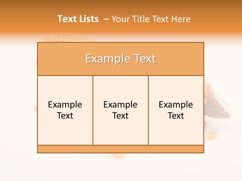 Golden Vegetable Corn PowerPoint Template