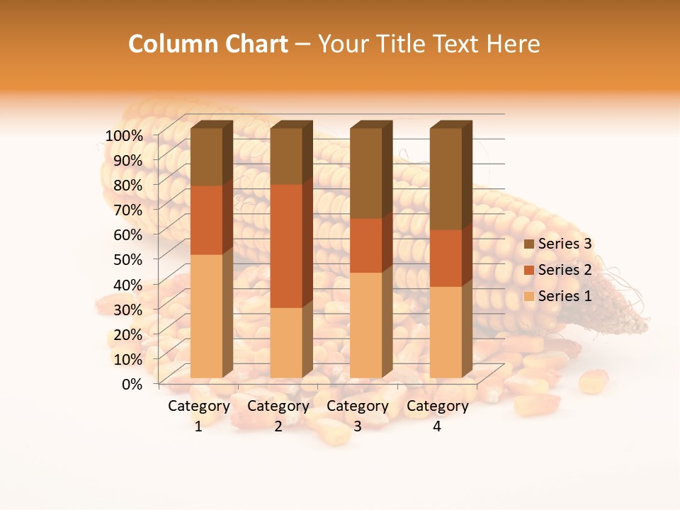Golden Vegetable Corn PowerPoint Template