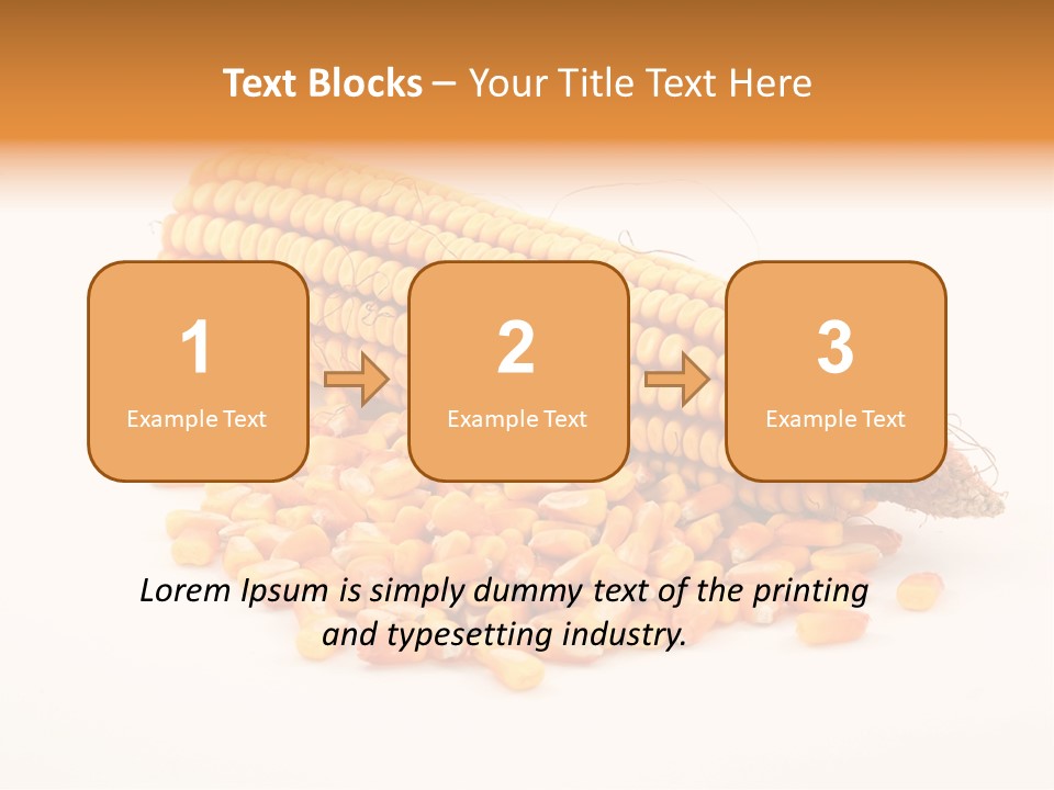 Golden Vegetable Corn PowerPoint Template