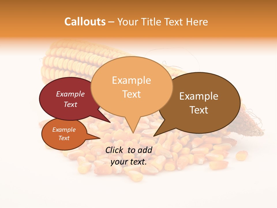 Golden Vegetable Corn PowerPoint Template