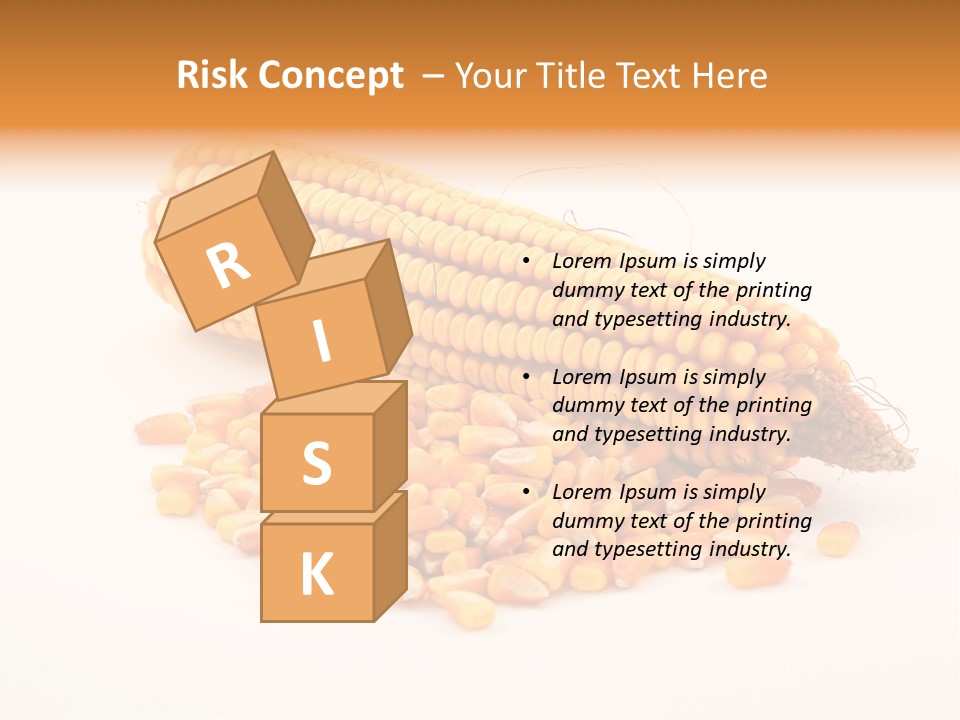 Golden Vegetable Corn PowerPoint Template