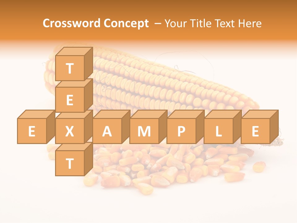 Golden Vegetable Corn PowerPoint Template