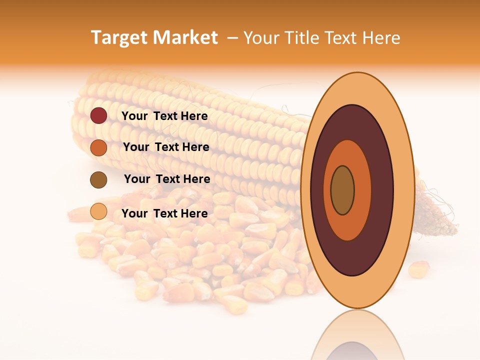 Golden Vegetable Corn PowerPoint Template