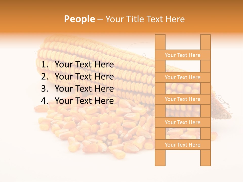 Golden Vegetable Corn PowerPoint Template
