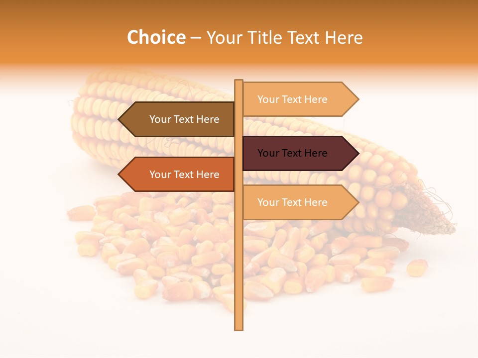 Golden Vegetable Corn PowerPoint Template