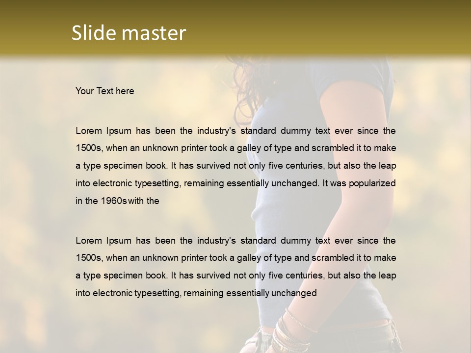 Latina Cute Teen PowerPoint Template