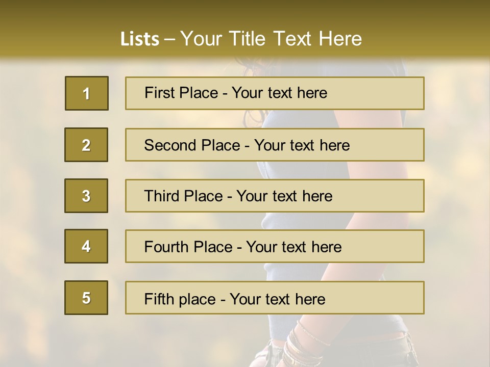 Latina Cute Teen PowerPoint Template