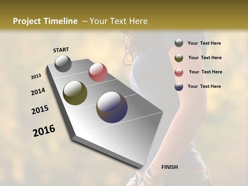 Latina Cute Teen PowerPoint Template