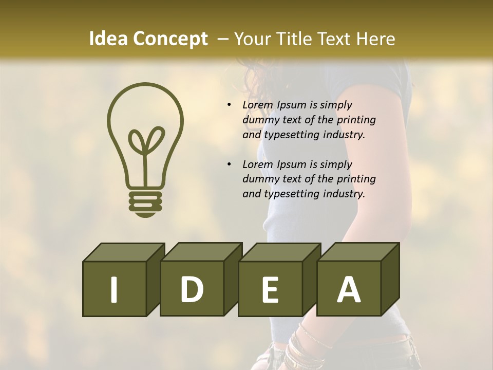 Latina Cute Teen PowerPoint Template