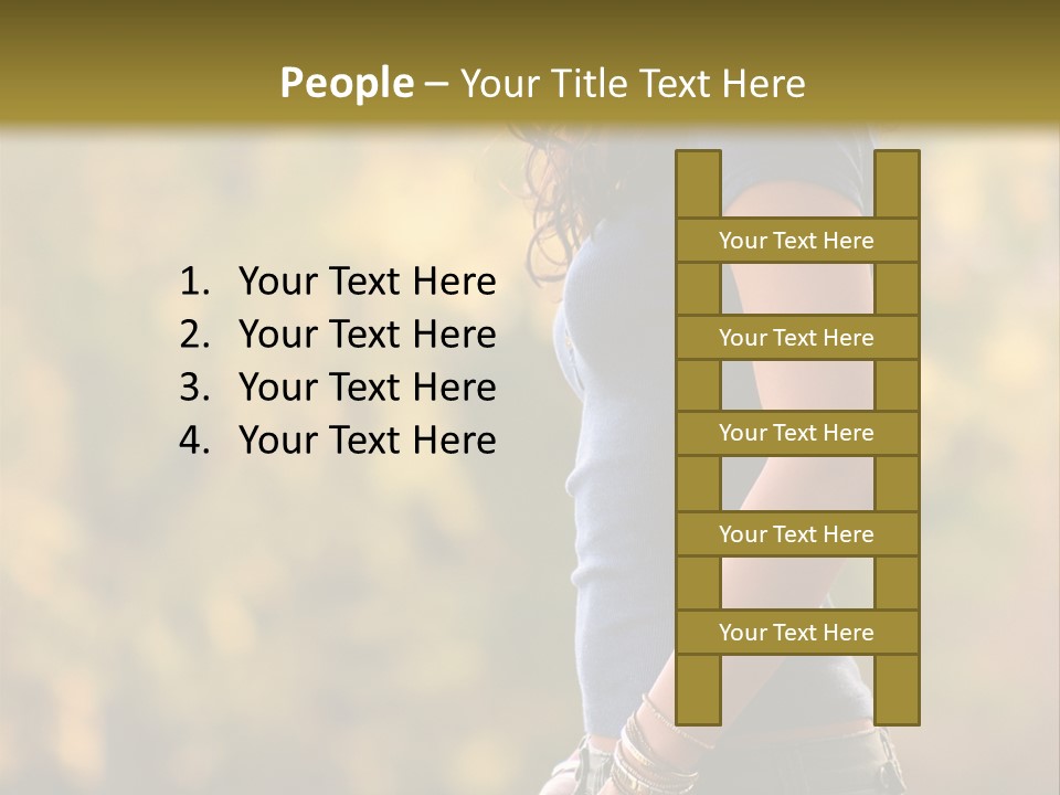 Latina Cute Teen PowerPoint Template