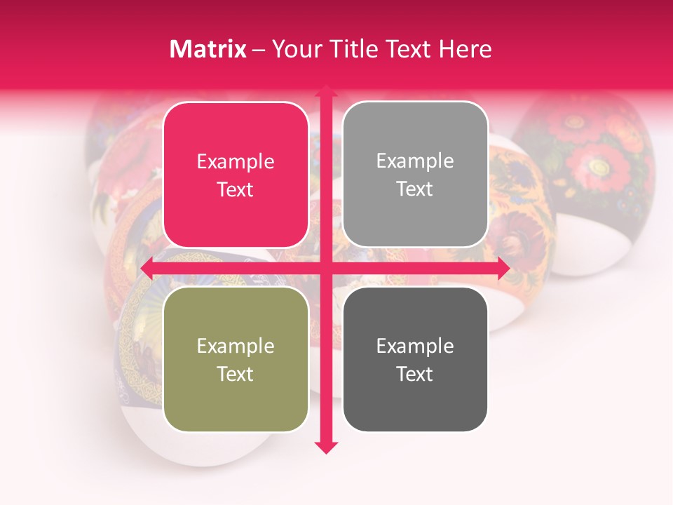 Red Eastertide Chicken PowerPoint Template