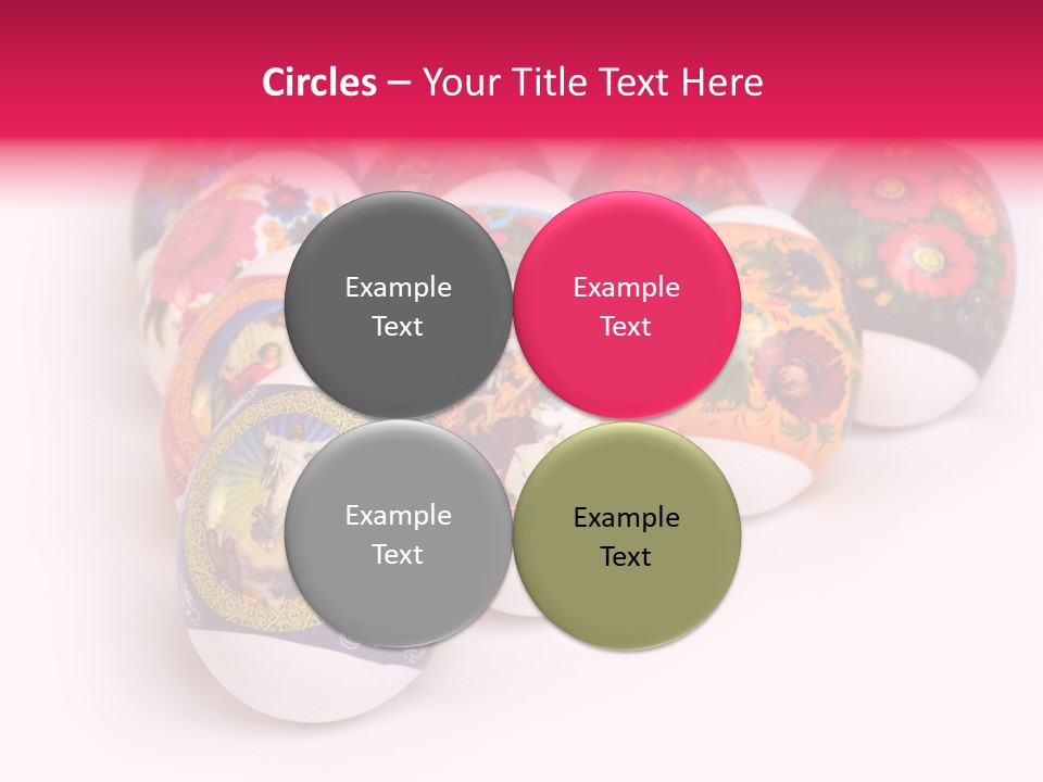 Red Eastertide Chicken PowerPoint Template