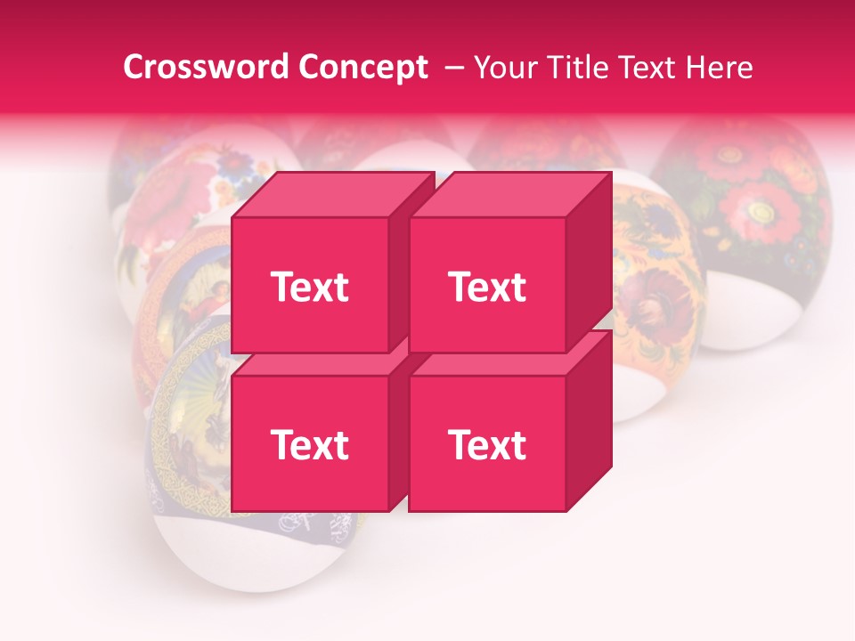 Red Eastertide Chicken PowerPoint Template