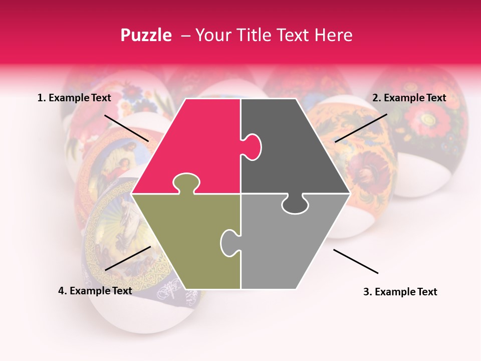 Red Eastertide Chicken PowerPoint Template