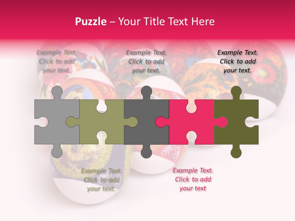 Red Eastertide Chicken PowerPoint Template