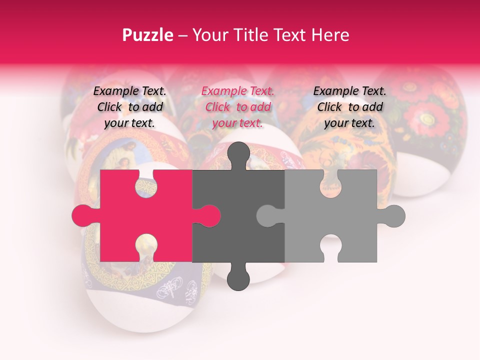 Red Eastertide Chicken PowerPoint Template