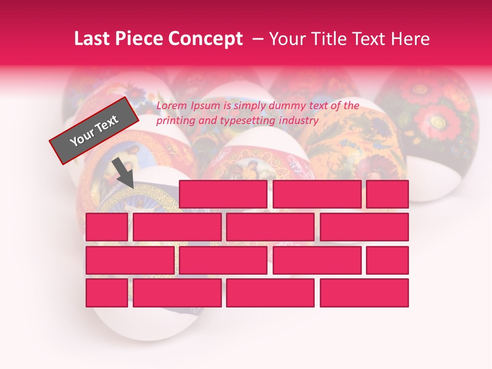 Red Eastertide Chicken PowerPoint Template