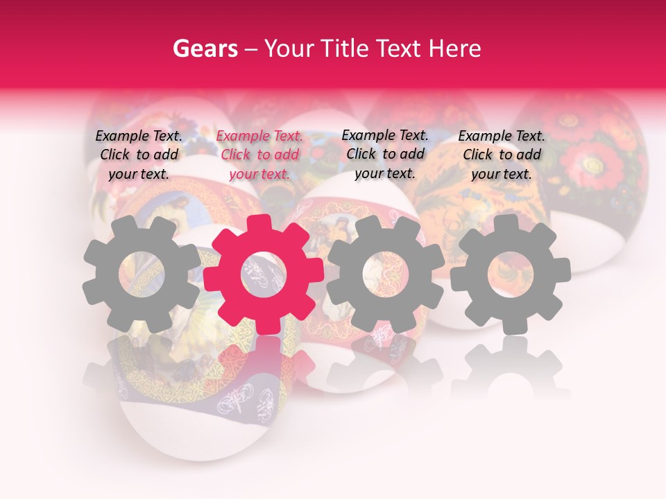 Red Eastertide Chicken PowerPoint Template