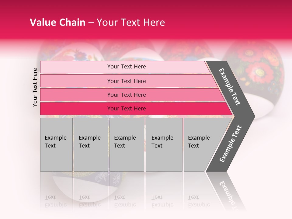 Red Eastertide Chicken PowerPoint Template