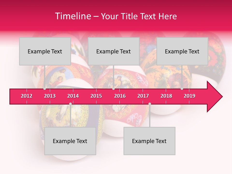 Red Eastertide Chicken PowerPoint Template