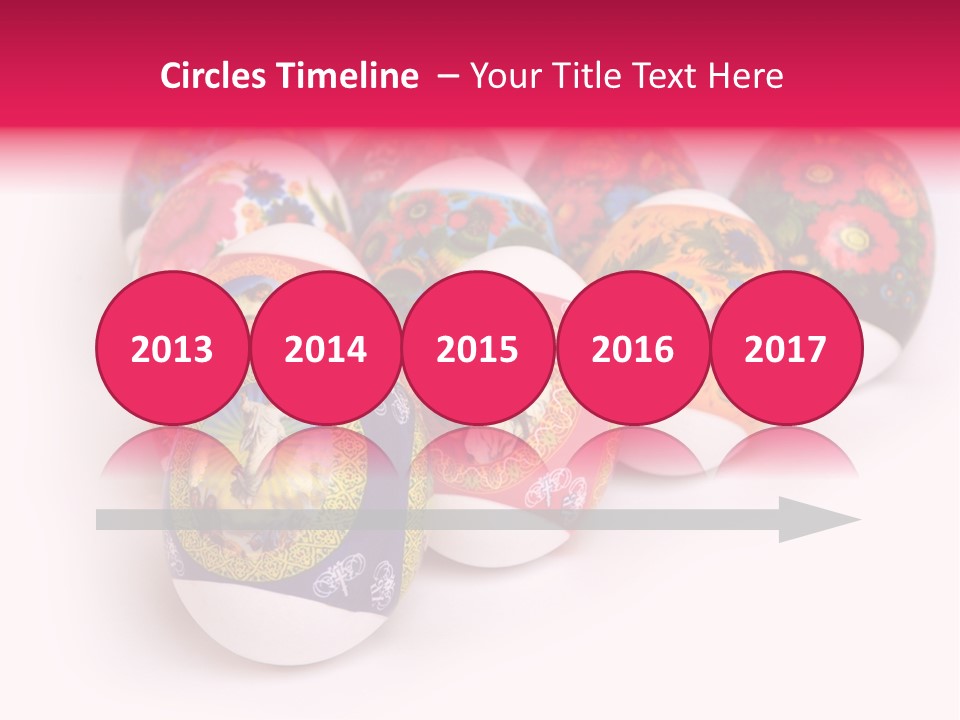 Red Eastertide Chicken PowerPoint Template