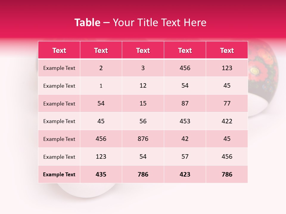 Red Eastertide Chicken PowerPoint Template
