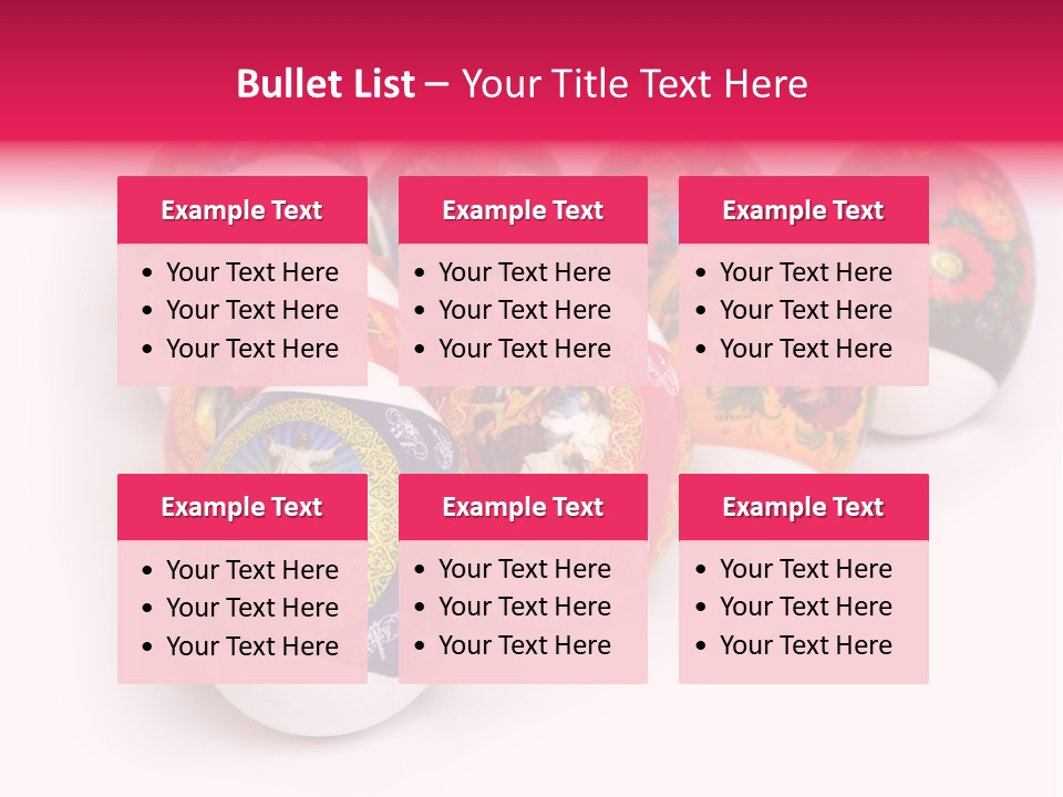 Red Eastertide Chicken PowerPoint Template