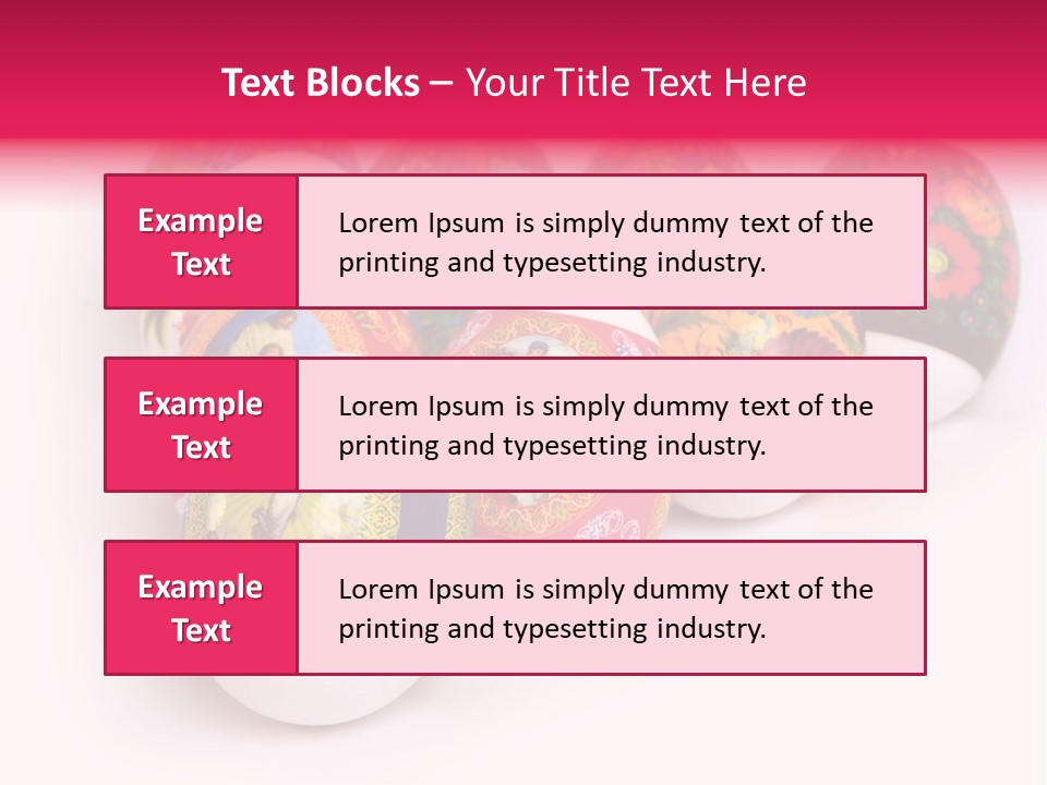 Red Eastertide Chicken PowerPoint Template