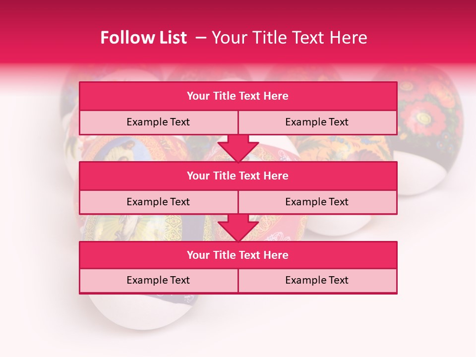 Red Eastertide Chicken PowerPoint Template