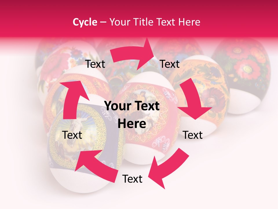 Red Eastertide Chicken PowerPoint Template