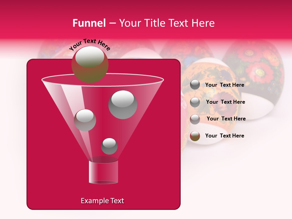 Red Eastertide Chicken PowerPoint Template
