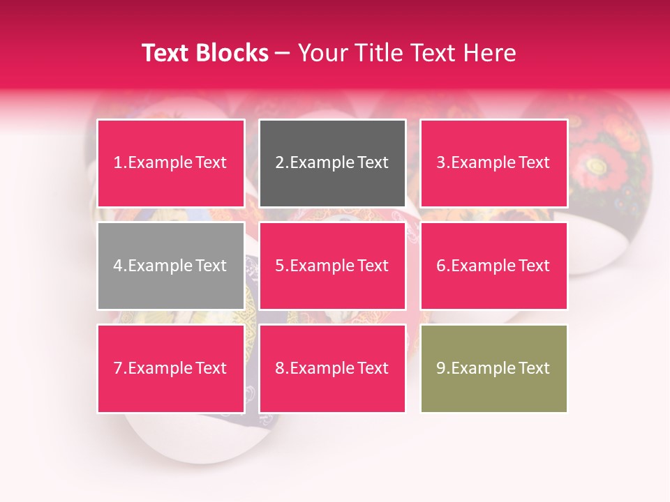 Red Eastertide Chicken PowerPoint Template