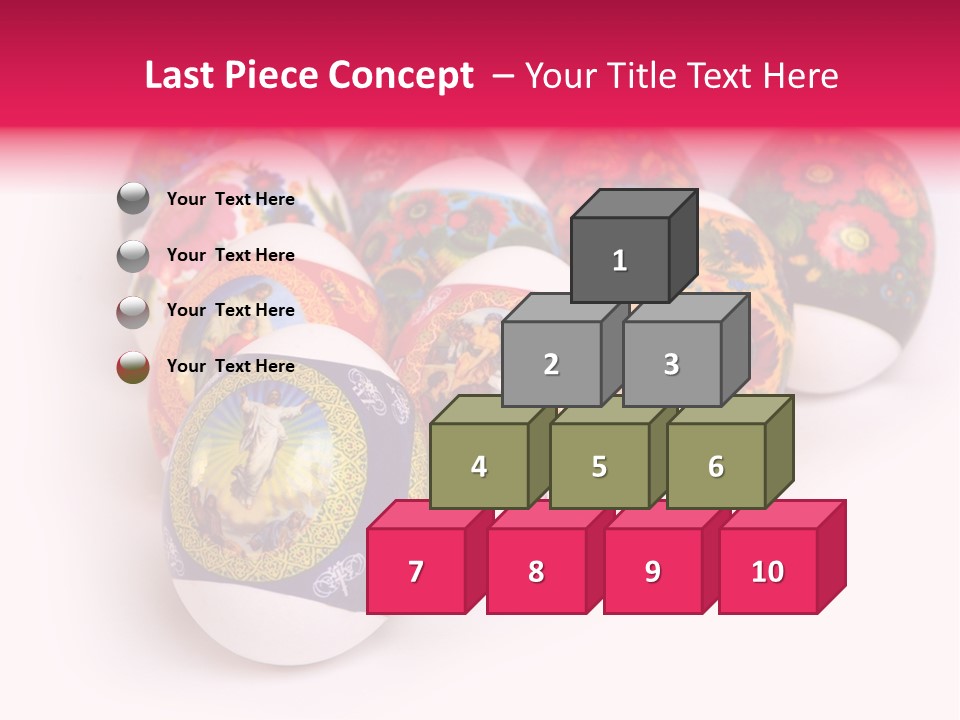 Red Eastertide Chicken PowerPoint Template