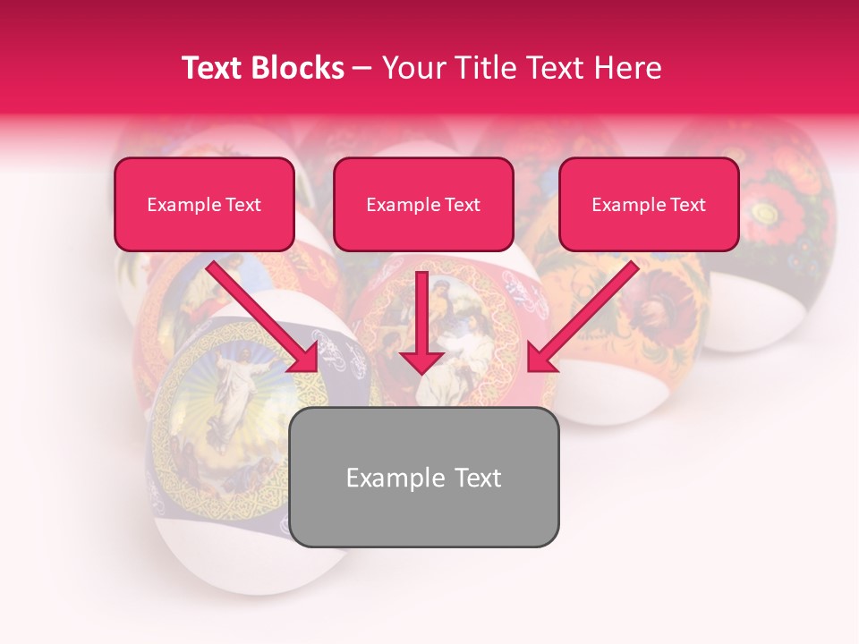 Red Eastertide Chicken PowerPoint Template