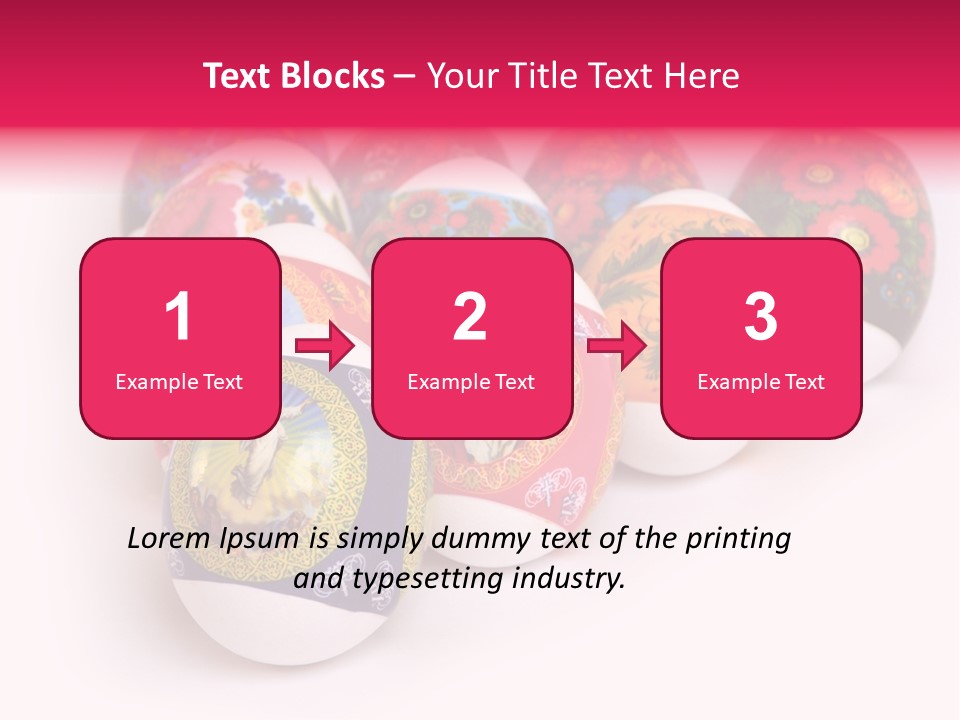 Red Eastertide Chicken PowerPoint Template