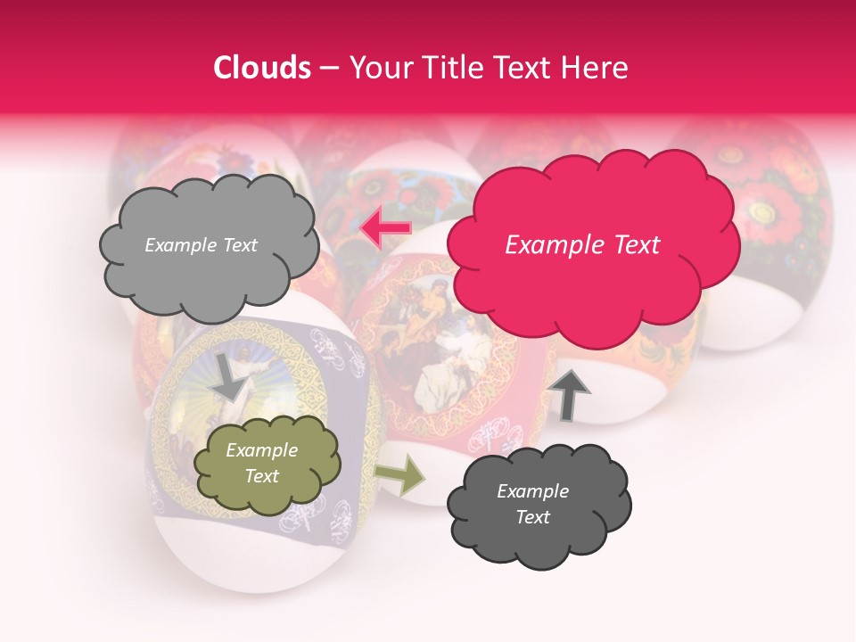 Red Eastertide Chicken PowerPoint Template