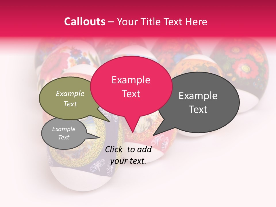 Red Eastertide Chicken PowerPoint Template