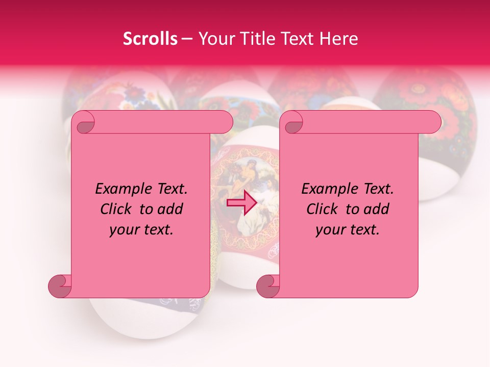 Red Eastertide Chicken PowerPoint Template