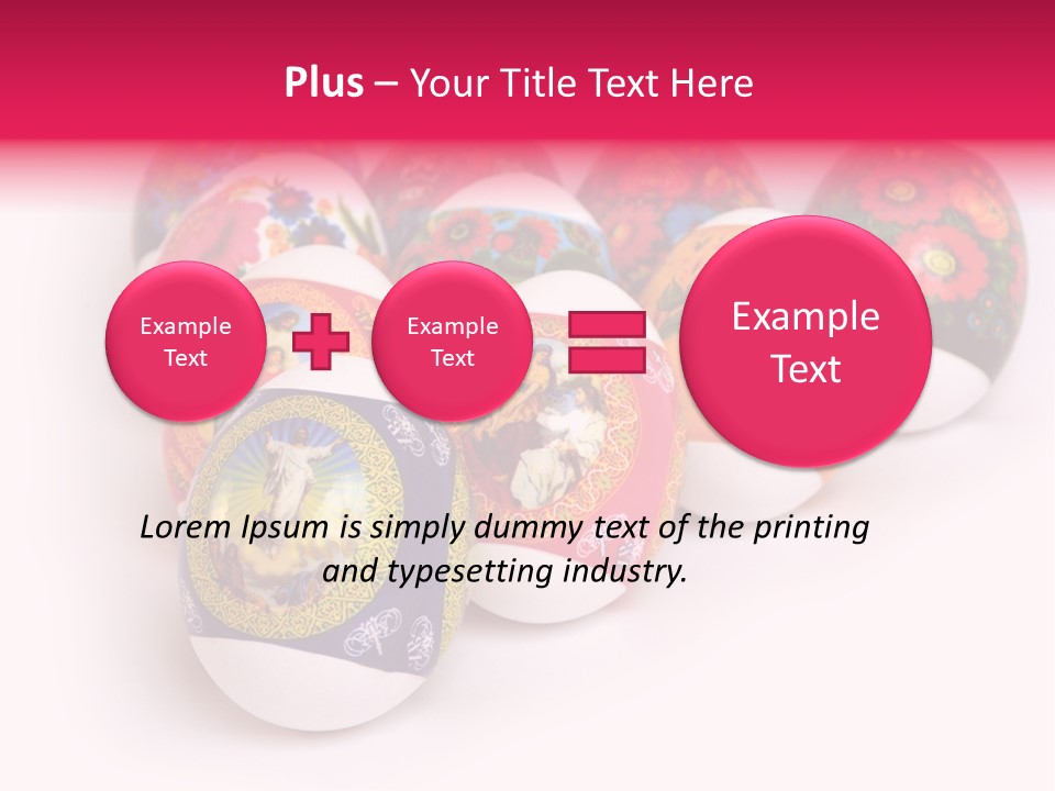 Red Eastertide Chicken PowerPoint Template