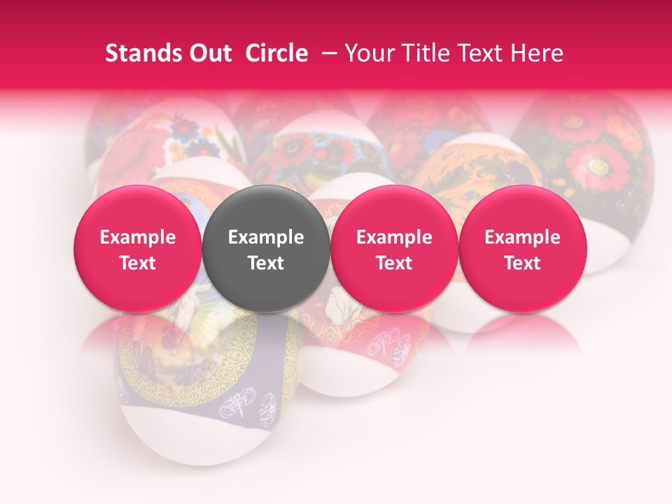 Red Eastertide Chicken PowerPoint Template